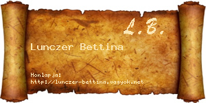Lunczer Bettina névjegykártya